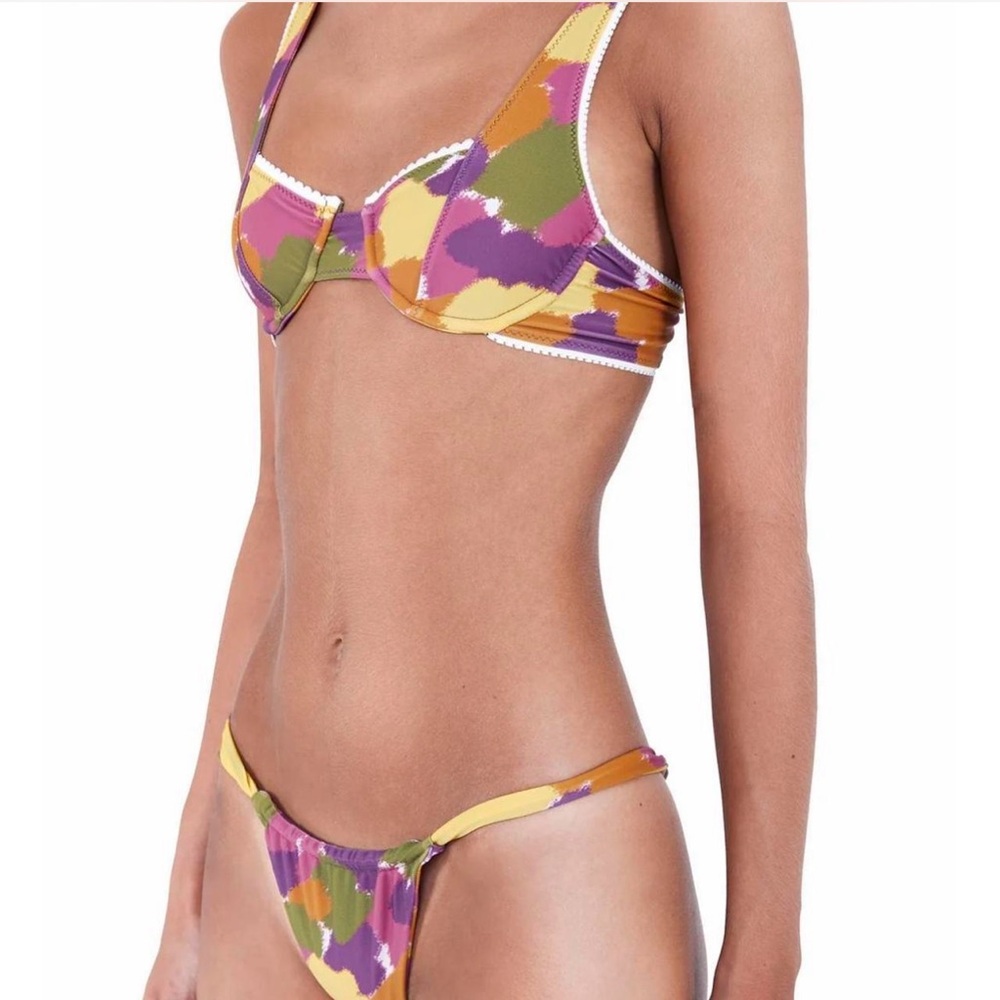 Bamba Swim Mona Top and Amore Bottoms in "dry brush".